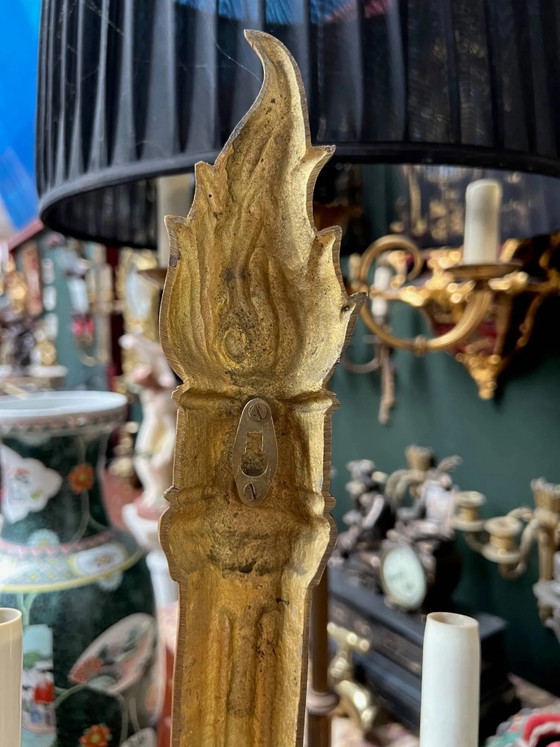 Set van drie kandelaars in Empire-stijl. – Wandlampen, Bronze (photo 5 of 6)
