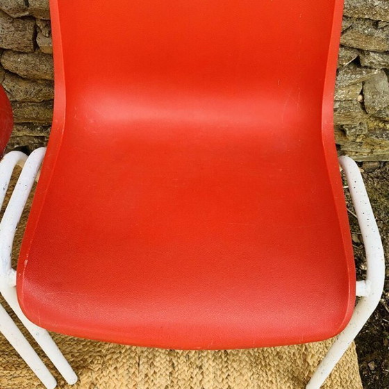 Image 1 of Set of 4 red europa chairs