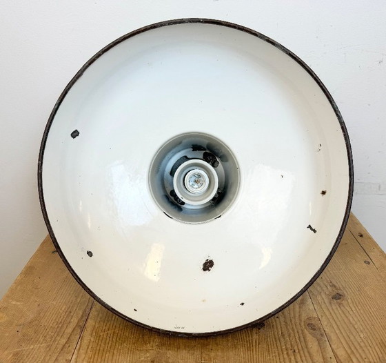 Image 1 of Industrial Grey Enamel Pendant Lamp from Siemens, 1930s