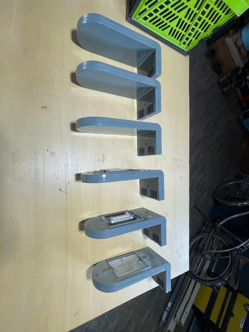 6x Aplique de pared Ing. Castaldi BIL – diseño industrial – convertido a LED