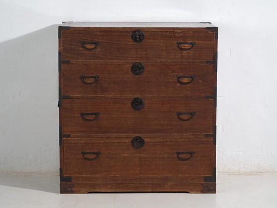 Antique Japanese Tansu chest of drawers - Meiji / Taishō Period (c. ) #29 – Iron (photo 26 of 40)