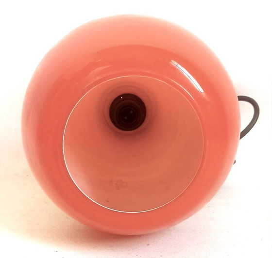 Image 1 of Lampada a sospensione in vetro opalino arancione di Peill & Putzler, anni '70, diametro 23,5 cm.