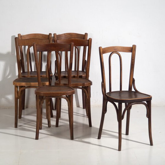 Chaises de salle à manger antiques (c.1920). Lot de 6 pièces #2 (photo 5 of 40)