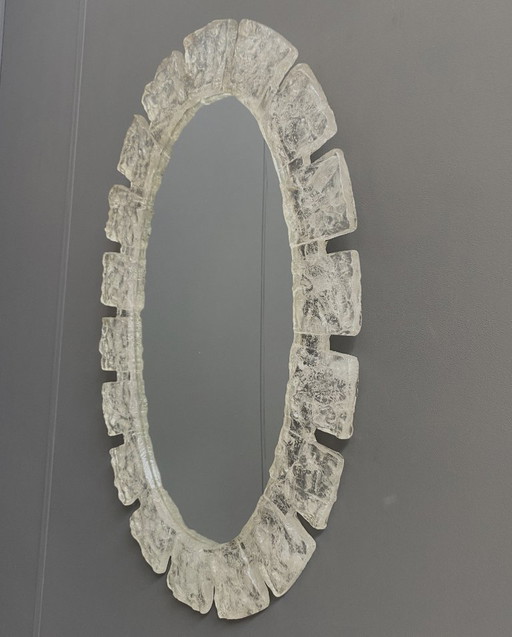 Grote ovale ijsspiegel van Egon Hillebrand, jaren 70. – Glass, Plexiglass, Vintage (photo 2 of 10)