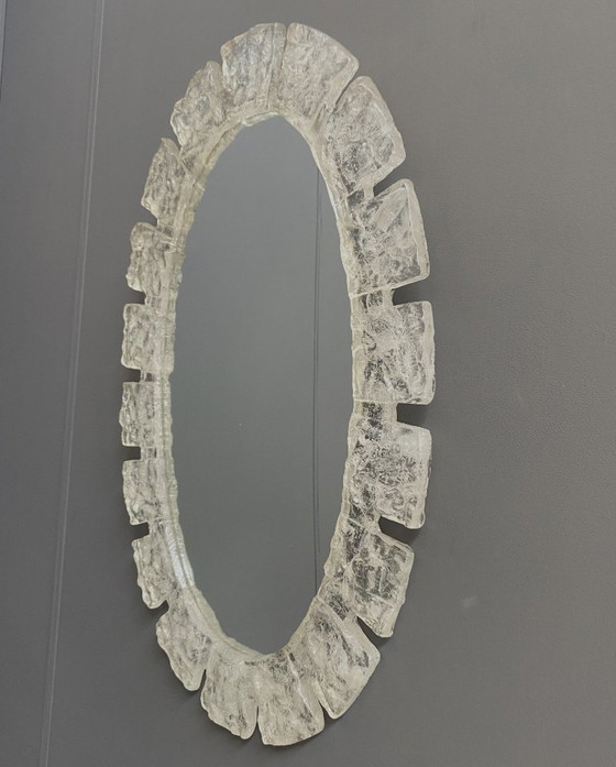Grote ovale ijsspiegel van Egon Hillebrand, jaren 70. – Glass, Plexiglass, Vintage (photo 2 of 10)