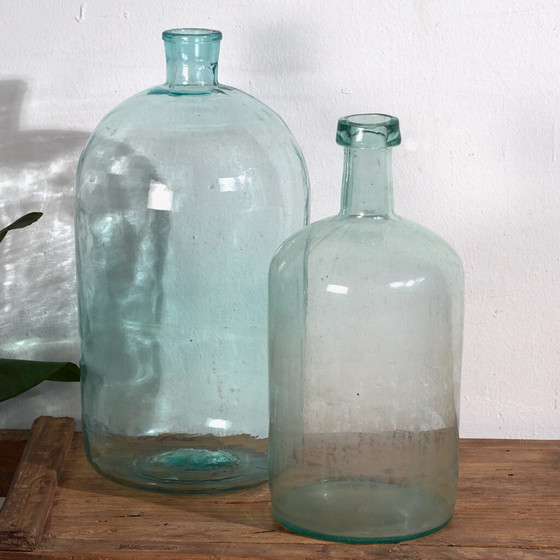 Große antike Flaschen (ca. 1920). 2er Set #42 – Gläser & Karaffe, Glass (photo 4 of 10)
