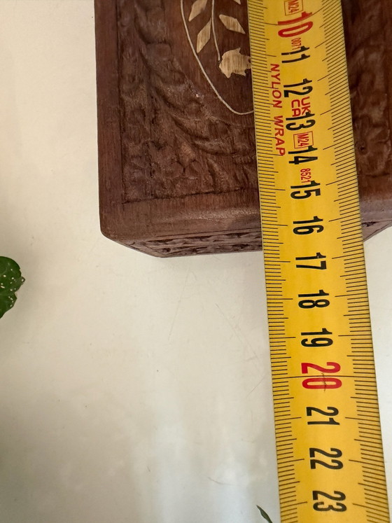 Holz-Aufbewahrungsbox mit Knocheneinlage, Dekorative Objekte, Braun (Foto 5 von 5)
