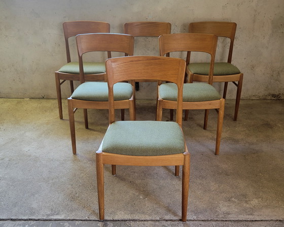 Image 1 of Set di 6 sedie di Henning Kjearnulf per Korup, 1960