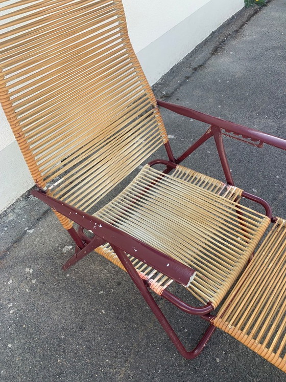 Image 1 of Echte vintage scoubidou chaise longue