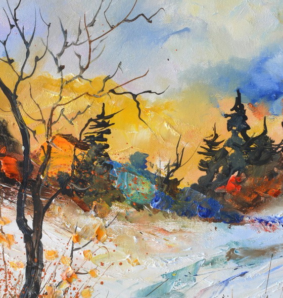 Invierno colorido – P. Ledent, Pinturas y dibujos, Canvas (photo 3 of 5)