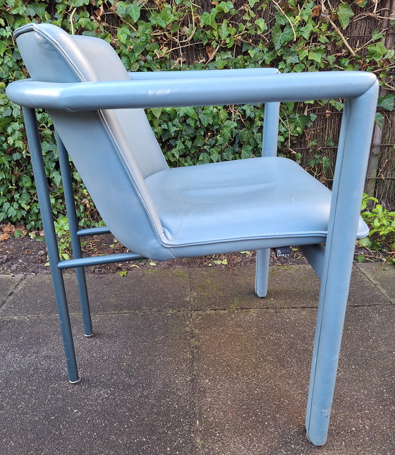 Image 1 of 3x Leolux design stoelen leer retro vintage 