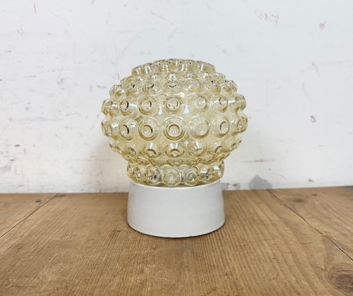 Lámpara de techo vintage de porcelana blanca, década de 1970