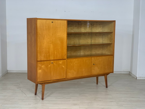 Image 1 of Mid Century hoge kast servieskast woonkamer kast vintage