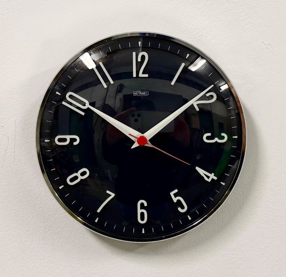 Image 1 of Orologio da parete vintage blu scuro di Metamec, anni '70