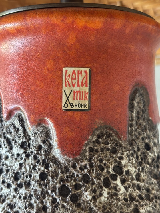 Image 1 of Vintage West Germany Fat Lava table lamp