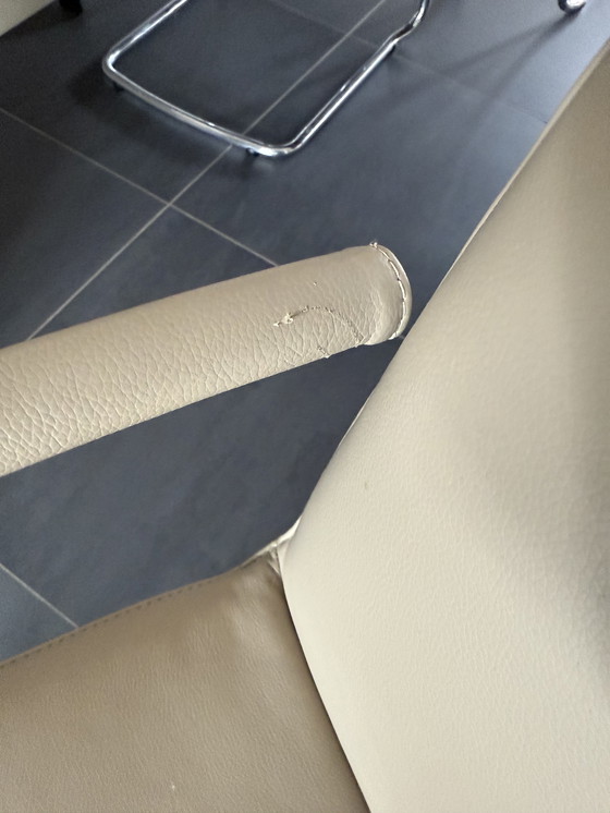 Image 1 of Leolux eetkamerstoelen (6x), model Freyr, kleur Taupe; Wapiti