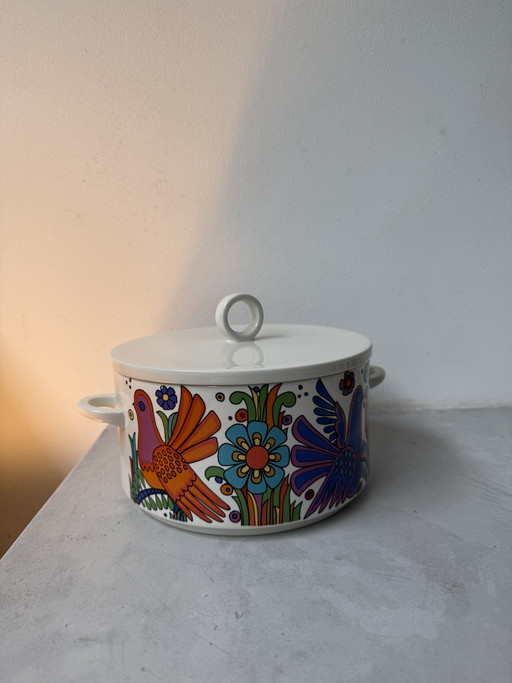 Fuente con tapa Villeroy & Boch Acapulco – estilo vintage de los años 70 – diseño colorido