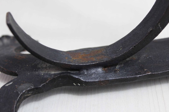 Image 1 of Brutalist candlestick in iron 1950