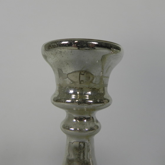 Image 1 of Set Of 2 Quicksilver Candlesticks, circa 1900 (Armorial Silver)