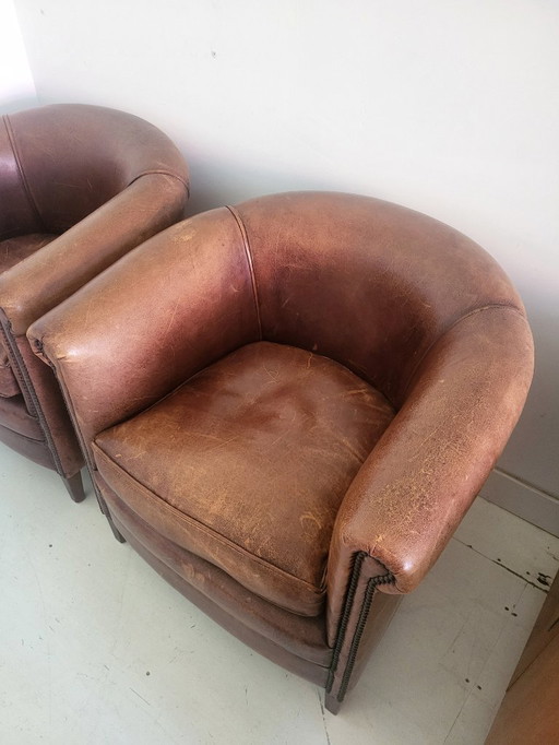 Schapenleren Fauteuils