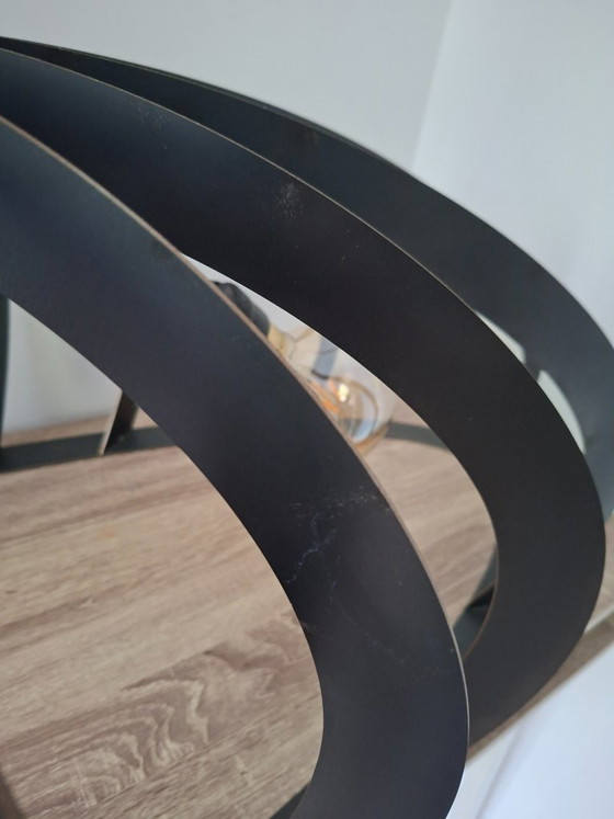 Image 1 of Modern industrial design pendant lamp Catania black 140cm Ztahl