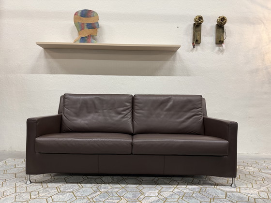 Image 1 of Leolux Paian 3 Seater Sofa brown leather