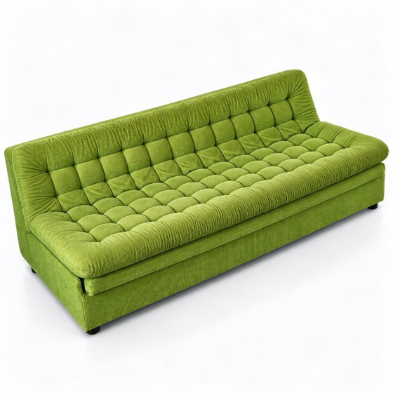 Vintage Jaren 70 Elementenbank Groen Ribfluweel – 3-5 zitsbanken, Velvet (photo 3 of 6)