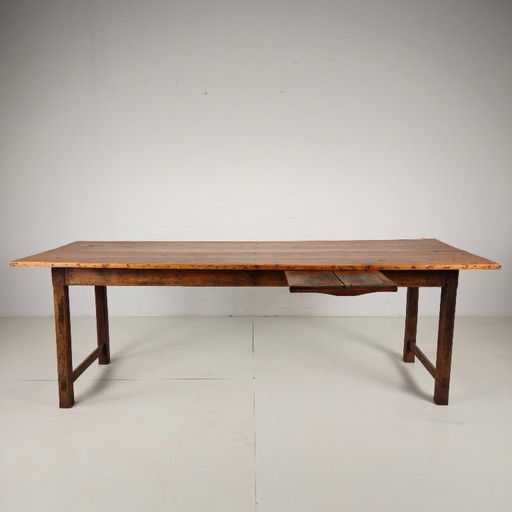 French farmhouse-style dining table from the late 19th century