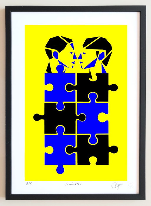 Ryco - Soulmates - Ingelijst – giclee prints, Paper