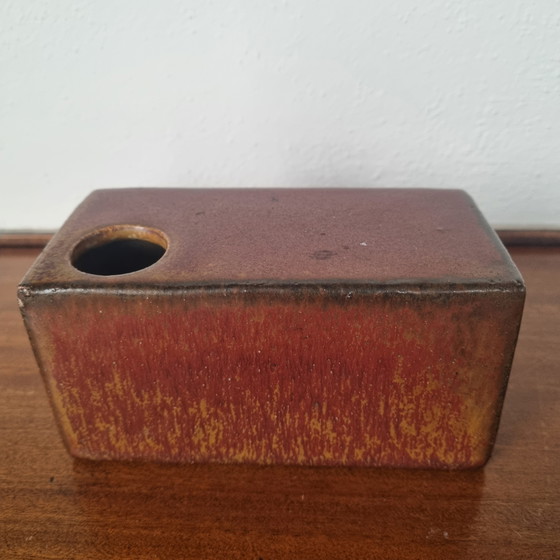 Image 1 of Vase bloc Mobach, grès, émail mixte, années 1960