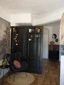 String Furniture Pocket Wall Cabinet Black/Stained Ash