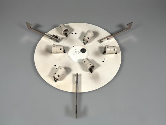 Image 1 of Plafondlamp van ijsglas uit de jaren 60/70 van Kaiser Leuchten Duitsland