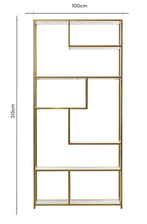 Image 1 of Gold Wall Rack Emily White Marble/Gold Click or scroll to zoom Gold Wall Rack Emily White Marble/Gold Emily wall rack