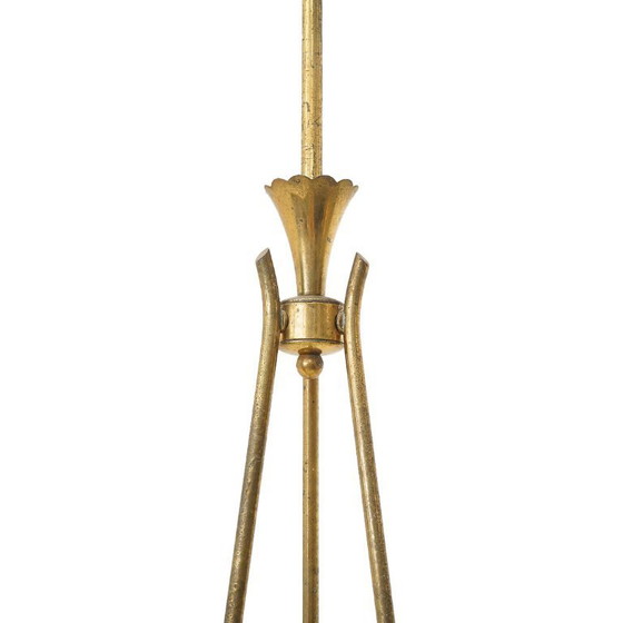 Image 1 of Kronleuchter aus Messing und Glas, 1950er Jahre