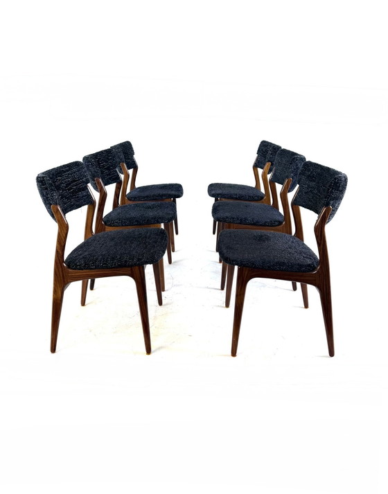Image 1 of 6 restored Danish dining chairs '60