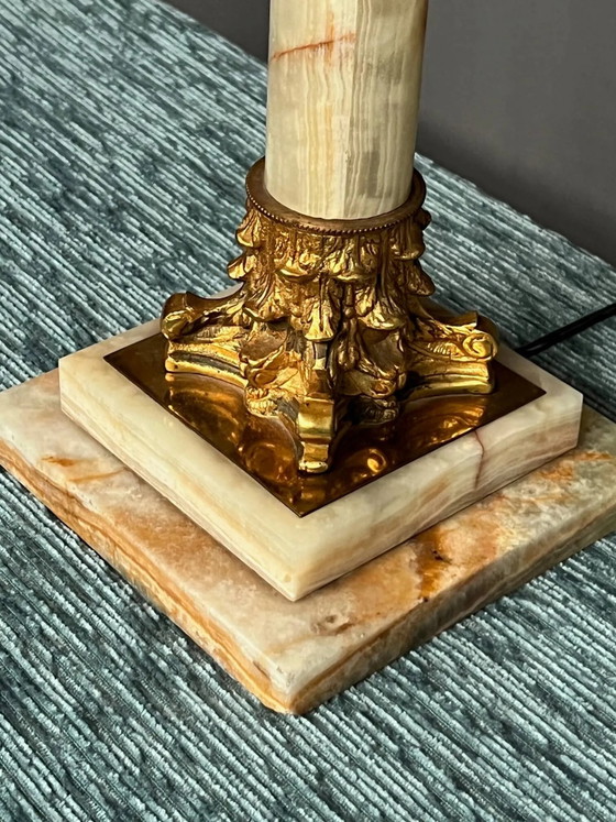 Large Empire style lamp. – Table lamps, Marble (photo 4 of 5)