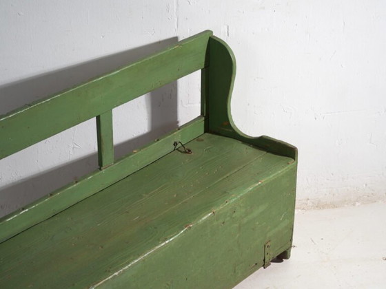 Antique painted storage bench – Central Europe, circa 1900 – Benches, Rustic (photo 12 of 35)