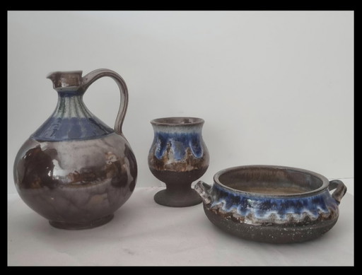 Ensemble en céramique de design danois - Jette Hellerøe (Axella) - 3 pièces