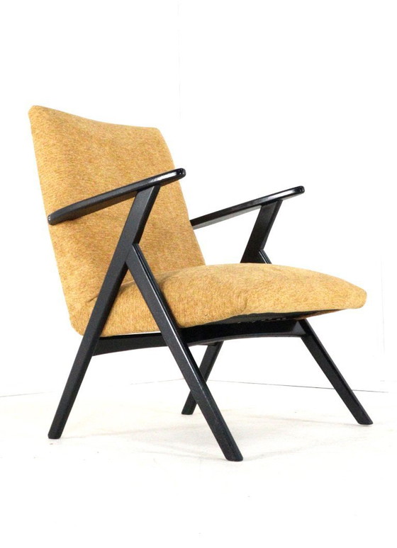 Image 1 of Fauteuil 'De Lier' Vintage Nieuw Gestoffeerd