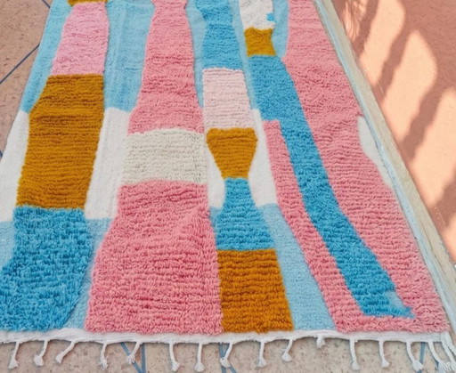Luxe handgemaakt Marokkaans tapijt – Authentieke Atlas 260cmx160cm – vloerkleden en tapijten, Cotton