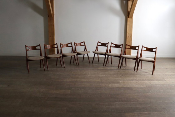 Image 1 of Sedie da pranzo Hans J. Wegner CH29 Sawbuck per Carl Hansen & Son 1952
