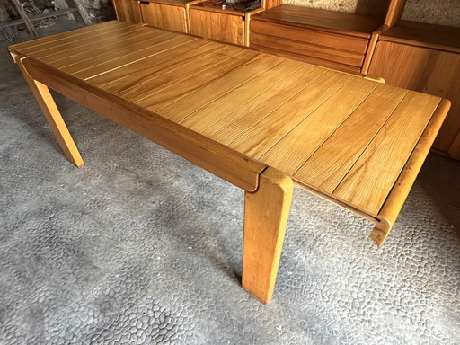 Maison Regain extendable dining table solid elm wood 
