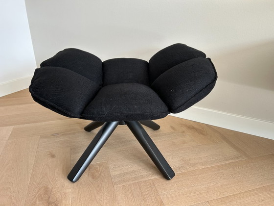 Image 1 of B&B Italia Husk Fauteuil H3G mét Ottoman - Zwart