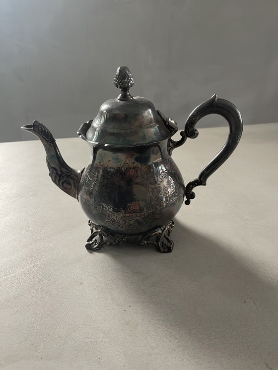 Image 1 of Verzilverde koffie-thee set  3 delig. 