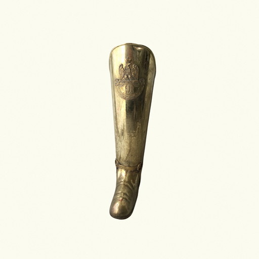Porte-parapluie en laiton antique - Porte-canne - Forme de botte vintage