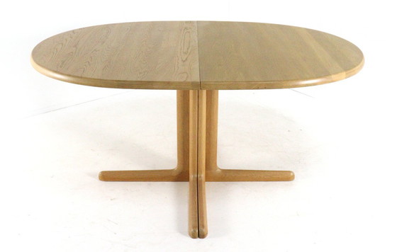 Image 1 of Juul Kristensen for JK mobler oak oval extendable dining table vintage Danish