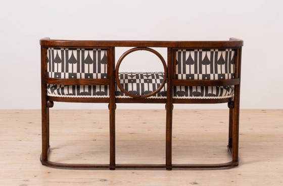Panca O Settee In Legno Curvato Della Secessione Viennese Attribuita A Josef Hoffmann, Circa 1910 – Panche (photo 4 of 9)
