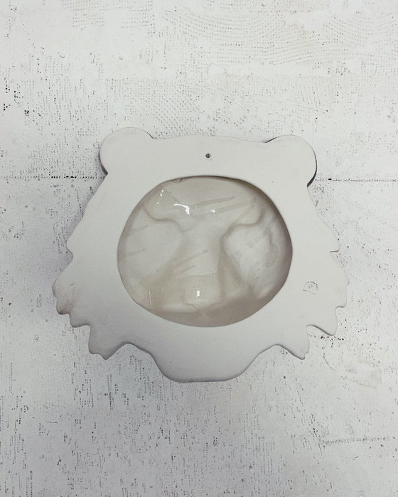 Image 1 of Masque mural léopard en céramique