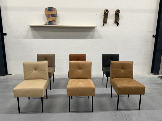 Image 1 of 6 Gelderland 7714 Esszimmerstühle Leder