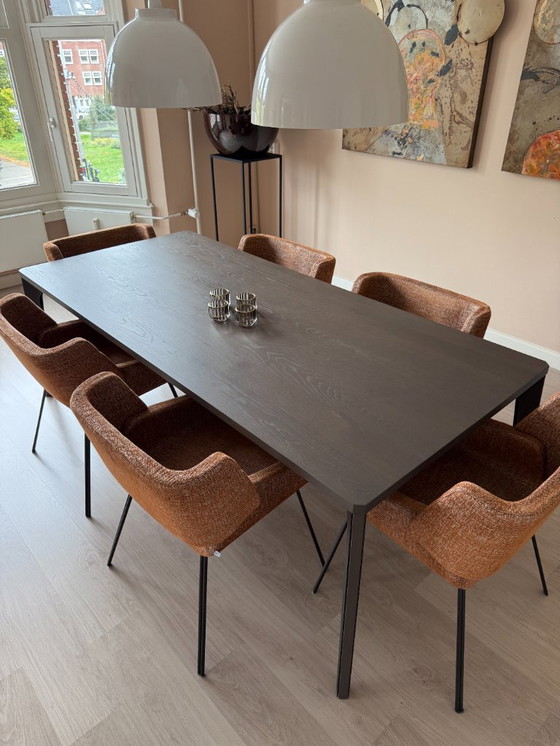 Image 1 of AL2 Vintme 002 dining table & 6x AL2 Mob 012 dining table chair